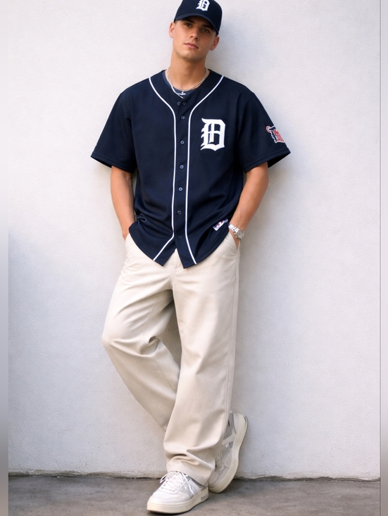 Majestic Other - Detroit Tigers MLB Magglio Ordonez Jersey Majestic‎ Embroidered Men Size S/M